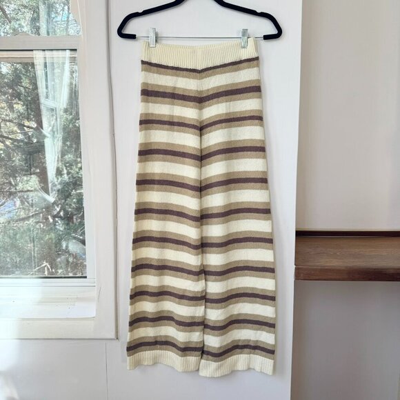 NWT Free People Beach Sweater Set Two Piece Striped Pants Set Vista Cream XS - Picture 5 of 12
